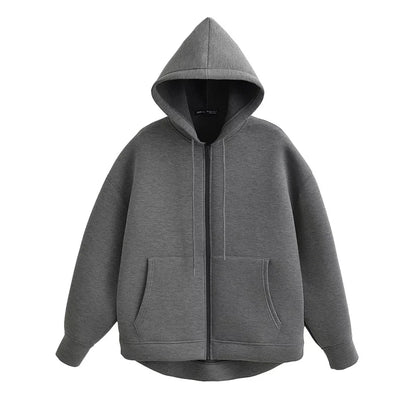 Zoé | Sweat à capuche zippé oversize