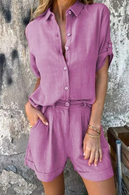 Ensemble Élégant En Lin
